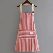 Striped Cotton-Linen Kitchen Apron with Pocket and Adjustable Strap, Oil-Proof — WIMU Kitchen Nairobi — Kenya · WIMU Kitchen
