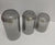 3-Piece Flameless LED Candle Set in Grey Ribbed Glass Holders — WIMU Kitchen Nairobi