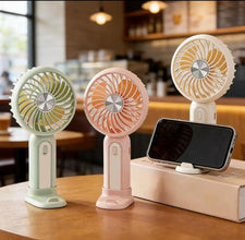 Mini Handheld USB Rechargeable Fan with Stand, Pink, Blue or Cream — WIMU Kitchen Nairobi — Kenya · WIMU Kitchen