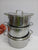 6-Piece Hammered Stainless Steel Casserole Cookware Set with Glass Lids, 4.5L, 5.5L and 7L — WIMU Kitchen Nairobi