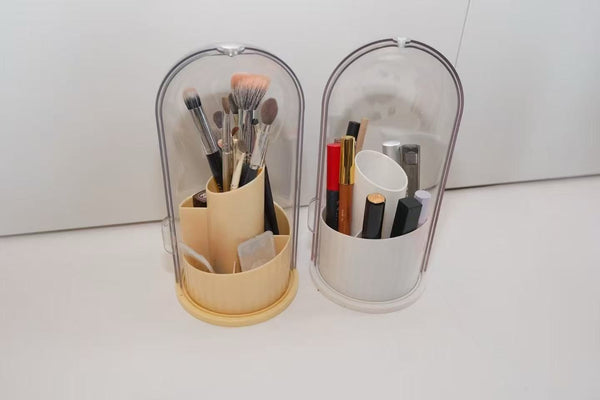 Rotating Acrylic Makeup Brush Organiser with Clear Dustproof Lid — WIMU Kitchen Nairobi — Kenya · WIMU Kitchen Nairobi