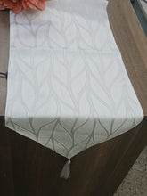Elegant White Jacquard Leaf-Pattern Table Runner with Tassels, 30 × 183cm — WIMU Kitchen Nairobi — Kenya · WIMU Kitchen