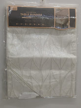 Elegant White Jacquard Leaf-Pattern Table Runner with Tassels, 30 × 183cm — WIMU Kitchen Nairobi — Kenya · WIMU Kitchen