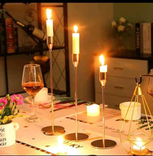 Classic 3-Piece Metal Taper Candle Holder Set in Graduated Heights — WIMU Kitchen Nairobi — Kenya · WIMU Kitchen