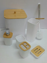 6-Piece Square Ribbed Bathroom Accessories Set with Bin, Toilet Brush and Soap Dispenser — WIMU Kitchen Nairobi — Kenya · WIMU Kitchen