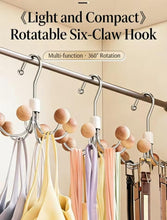 Rotating 6-Hook Metal Hanger with Wooden Ball Tips for Bags, Belts and Ties — WIMU Kitchen Nairobi — Kenya · WIMU Kitchen
