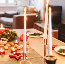 White Flameless LED Taper Candle — WIMU Kitchen Nairobi — Kenya · WIMU Kitchen