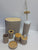 8-Piece Bathroom Organiser Set with Bin, Toilet Brush, Dispenser and Bamboo Lids — WIMU Kitchen Nairobi