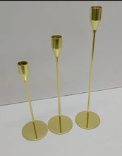 Classic 3-Piece Metal Taper Candle Holder Set in Graduated Heights — WIMU Kitchen Nairobi — Kenya · WIMU Kitchen