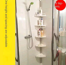 4-Tier Adjustable Bathroom Corner Shower Rack with Telescopic Pole, White — WIMU Kitchen Nairobi — Kenya · WIMU Kitchen