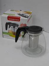 Borosilicate Glass Tea Decanter with Steel Strainer, Black Lid — WIMU Kitchen Nairobi — Kenya · WIMU Kitchen