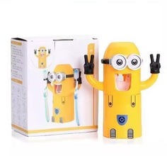 Kids' Yellow Cartoon Character Toothpaste Dispenser with 2 Toothbrush Holders — WIMU Kitchen Nairobi — Kenya · WIMU Kitchen