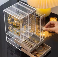 3+2 Clear Acrylic Jewellery Display Box with Earring Panels and 2 Drawers — WIMU Kitchen Nairobi — Kenya · WIMU Kitchen