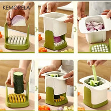 Push-Down Vegetable Dicer and Chopper, Green and White — WIMU Kitchen Nairobi — Kenya · WIMU Kitchen