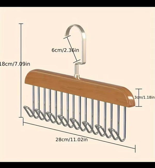 Wooden Wardrobe Hanger Organiser with 14 Hooks for Belts, Bags and Camisoles — WIMU Kitchen Nairobi — Kenya · WIMU Kitchen Nairobi