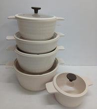 10-Piece Non-Stick Casserole Set, Induction Ready, Cream with Woven Texture Exterior — WIMU Kitchen Nairobi — Kenya · WIMU Kitchen