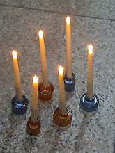 Set of 3 Ribbed Glass Double-Head Candle Holders, Amber Gold or Blue — WIMU Kitchen Nairobi — Kenya · WIMU Kitchen