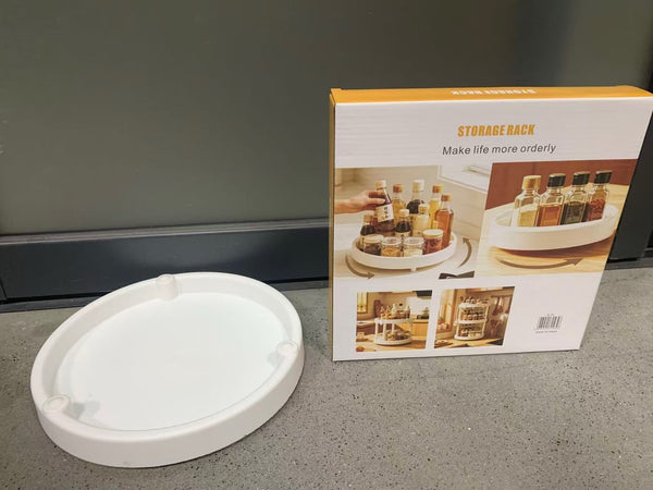 Single-Layer 360° Rotating Lazy Susan Turntable Storage Tray, White — WIMU Kitchen Nairobi — Kenya · WIMU Kitchen Nairobi