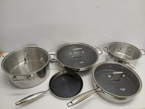 9-Piece Tri-Ply Stainless Steel Hammered Cookware Set with Wok and Pizza Pan — WIMU Kitchen Nairobi — Kenya · WIMU Kitchen