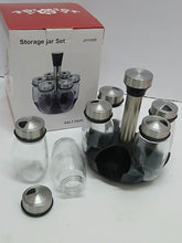 7 Piece Rotating Glass Spice Jar Set With Metallic Lids, 150ml, Silver — WIMU Kitchen Nairobi — Kenya · WIMU Kitchen