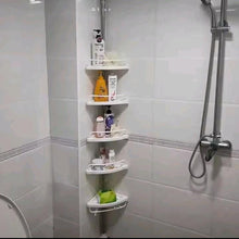4-Tier Adjustable Bathroom Corner Shower Rack with Telescopic Pole, White — WIMU Kitchen Nairobi — Kenya · WIMU Kitchen
