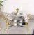 Round Stainless Steel Chafing Dish Food Warmer, 28cm, Gold Legs — WIMU Kitchen Nairobi