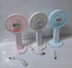 Mini Handheld USB Rechargeable Fan with Stand, Pink, Blue or Cream — WIMU Kitchen Nairobi — Kenya · WIMU Kitchen