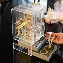 3+2 Clear Acrylic Jewellery Display Box with Earring Panels and 2 Drawers — WIMU Kitchen Nairobi — Kenya · WIMU Kitchen