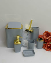 6-Piece Square Ribbed Bathroom Accessories Set with Bin, Toilet Brush and Soap Dispenser — WIMU Kitchen Nairobi — Kenya · WIMU Kitchen