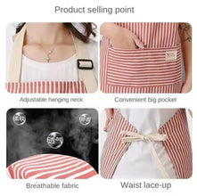 Striped Cotton-Linen Kitchen Apron with Pocket and Adjustable Strap, Oil-Proof — WIMU Kitchen Nairobi — Kenya · WIMU Kitchen
