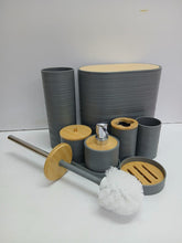 8-Piece Bathroom Organiser Set with Bin, Toilet Brush, Dispenser and Bamboo Lids — WIMU Kitchen Nairobi — Kenya · WIMU Kitchen