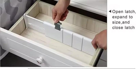 Adjustable Retractable Drawer Divider, White Hard Plastic — WIMU Kitchen Nairobi — Kenya · WIMU Kitchen