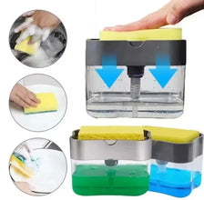 Press-Down Dish Soap Dispenser with Sponge Holder, 14 x 10 x 10.5 cm, Black or Grey — WIMU Kitchen Nairobi — Kenya · WIMU Kitchen