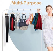 Rotating 6-Hook Metal Hanger with Wooden Ball Tips for Bags, Belts and Ties — WIMU Kitchen Nairobi — Kenya · WIMU Kitchen