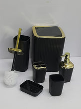 6-Piece Square Ribbed Bathroom Accessories Set with Bin, Toilet Brush and Soap Dispenser — WIMU Kitchen Nairobi — Kenya · WIMU Kitchen