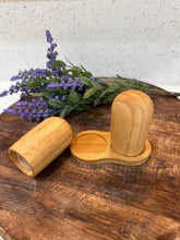 Bamboo Egg-Shaped Salt and Pepper Shaker Set with Stand — WIMU Kitchen Nairobi — Kenya · WIMU Kitchen