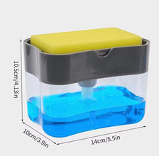 Press-Down Dish Soap Dispenser with Sponge Holder, 14 x 10 x 10.5 cm, Black or Grey — WIMU Kitchen Nairobi — Kenya · WIMU Kitchen