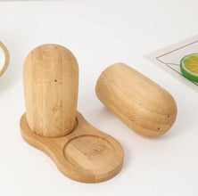 Bamboo Egg-Shaped Salt and Pepper Shaker Set with Stand — WIMU Kitchen Nairobi — Kenya · WIMU Kitchen