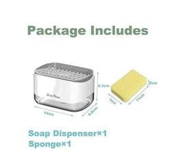 Kitchen Soap Pump Dispenser and Sponge Caddy with Sponge, Grey — WIMU Kitchen Nairobi — Kenya · WIMU Kitchen