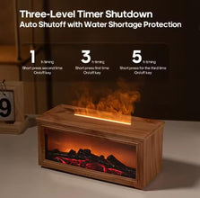Fireplace Flame Effect Humidifier and Aroma Diffuser with Remote in Brown Wood Finish — WIMU Kitchen Nairobi — Kenya · WIMU Kitchen