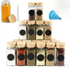 12 Jar Wooden Spice Rack With Glass Spice Jars — WIMU Kitchen Nairobi — Kenya · WIMU Kitchen
