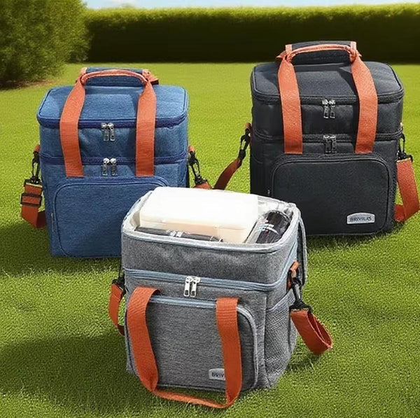 2-Compartment Insulated Thermal Lunch Bag with Adjustable Strap, Collapsible — WIMU Kitchen Nairobi — Kenya · WIMU Kitchen Nairobi