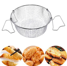 Round Stainless Steel Wire Mesh Deep Frying Basket Sieve with Foldable Handles — WIMU Kitchen Nairobi — Kenya · WIMU Kitchen