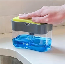 Press-Down Dish Soap Dispenser with Sponge Holder, 14 x 10 x 10.5 cm, Black or Grey — WIMU Kitchen Nairobi — Kenya · WIMU Kitchen