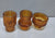 Set of 3 Ribbed Glass Double-Head Candle Holders, Amber Gold or Blue — WIMU Kitchen Nairobi