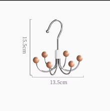 Rotating 6-Hook Metal Hanger with Wooden Ball Tips for Bags, Belts and Ties — WIMU Kitchen Nairobi — Kenya · WIMU Kitchen