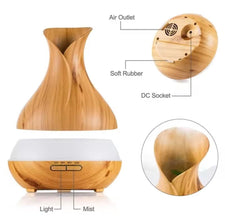 Tulip Vase Wood-Grain Ultrasonic Humidifier and Aroma Diffuser with Remote — WIMU Kitchen Nairobi — Kenya · WIMU Kitchen
