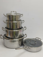 10-Piece Premium Tri-Ply Stainless Steel Hammered Cookware Set, 20cm to 32cm with Lids — WIMU Kitchen Nairobi — Kenya · WIMU Kitchen