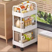 3-Tier Foldable Rolling Storage Trolley Cart on Wheels, 78cm Tall — WIMU Kitchen Nairobi — Kenya · WIMU Kitchen