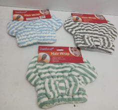 Coral Fleece Hair Drying Cap with Bow, Striped Quick-Dry Hair Wrap 28 x 33 cm — WIMU Kitchen Nairobi — Kenya · WIMU Kitchen